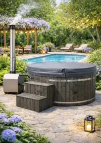 BALIA ogrodowa Premium 200cm, JACUZZI, led, piec zewnętrzny, HOT TUBE — ujęcie 4