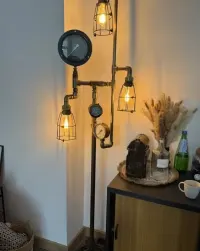 Industrialna lampa loftowa sprowadzona z Bali, wykonana ręcznie na zamówienie. — ujęcie 3