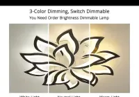 Lampa sufitowa LED Kwiat Lotosu czarny 130 W ,14 listków — ujęcie 2