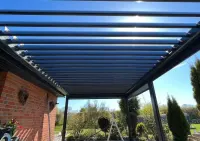 PROMOCJA ! ! Pergola Aluminiowa Lamele Zadaszenie Taras Led Transport — ujęcie 2