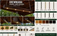 Drewniana lampa wiszaca- ręcznie wykonana. — ujęcie 4