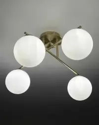 Lampa sufitowa + kinkiet ze szkła opalowego WESTWING collection — ujęcie 3