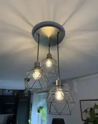 Lampa wisząca Ikea Skaftet Brunsta 3x E27 loft — ujęcie 5