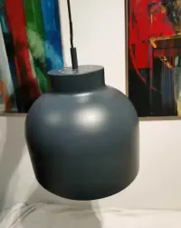 Lampa wisząca stalowa kolor antracyt, styl industrialny — ujęcie 5