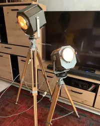 Stara lampa podlogowa zabytek Prl  Loft vintage — ujęcie 3