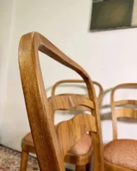 Krzesła Art Deco kultowy oryginalny Thonet lata 40. buk mat vintage retro antyk pelna renowacja — ujęcie 4