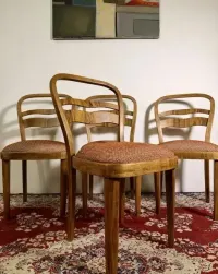 Krzesła Art Deco kultowy oryginalny Thonet lata 40. buk mat vintage retro antyk pelna renowacja — ujęcie 5