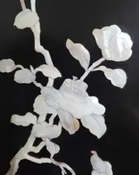 Ekskluzywna komoda chińska Chinoiserie - czarna laka i bogata inkrustacja masą perłową. Antyk. — ujęcie 3