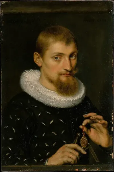 Portrait of a Man, Possibly an Architect or Geographer — Peter Paul Rubens — praca Paweł Pawlak, Toruń