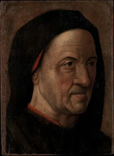 Portrait of an Old Man — Hugo van der Goes — praca Łukasz Dąbrowski, Poznań