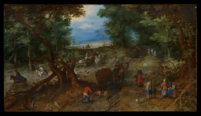 A Woodland Road with Travelers — Jan Brueghel the Elder — praca Katarzyna Czajka, Rzeszów