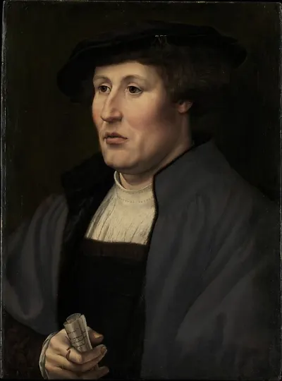 Portrait of a Man — Jan Gossart (called Mabuse) — praca Piotr Wiśniewska, Olsztyn