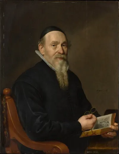 Portrait of a Man, Possibly a Botanist — David Bailly — praca Ewa Kaczmarek, Toruń
