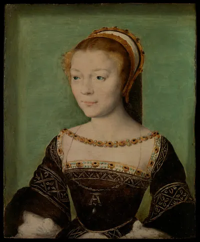 Anne de Pisseleu (1508–1576), Duchesse d'Étampes — Corneille de Lyon — praca Tomasz Kowalczyk, Szczecin