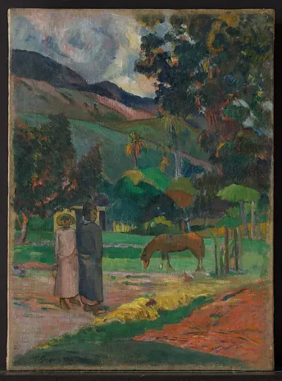 Tahitian Landscape — Paul Gauguin — praca Katarzyna Mazur, Warszawa