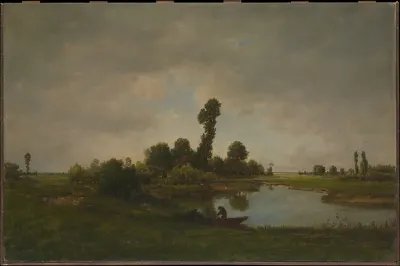 A River Landscape — Théodore Rousseau — praca Grzegorz Witkowski, Katowice