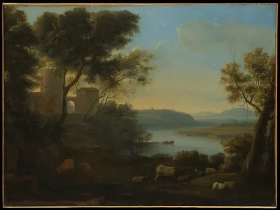 Pastoral Landscape: The Roman Campagna — Claude Lorrain (Claude Gellée) — praca Magdalena Walczak, Łódź