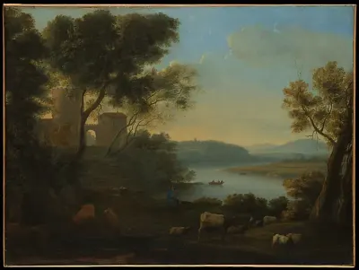 Pastoral Landscape: The Roman Campagna — Claude Lorrain (Claude Gellée) — praca Magdalena Walczak, Łódź