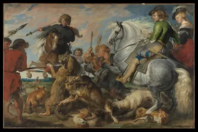 Wolf and Fox Hunt — Peter Paul Rubens — praca Alicja Kamińska, Katowice