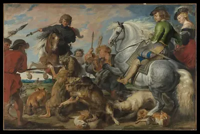 Wolf and Fox Hunt — Peter Paul Rubens — praca Alicja Kamińska, Katowice