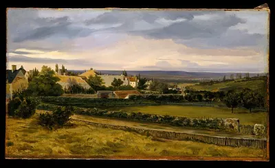 A Village in a Valley — Théodore Rousseau — praca Wojciech Ostrowska, Zielona Góra