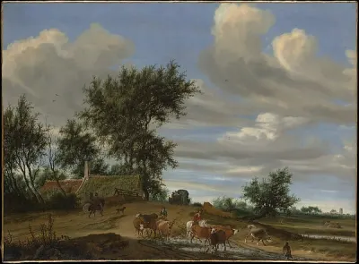 A Country Road — Salomon van Ruysdael — praca Monika Mazur, Warszawa