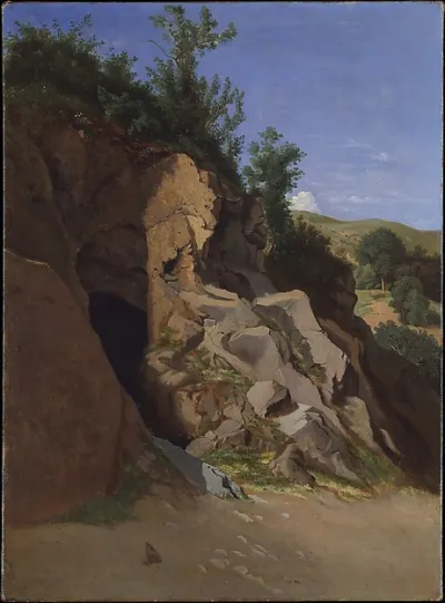 Landscape with a Cave — Théodore Caruelle d'Aligny — praca Michał Nowak, Warszawa