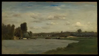 Landscape on a River — Charles-François Daubigny — praca Paweł Kowalczyk, Szczecin