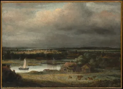 Wide River Landscape — Philips Koninck — praca Jakub Wieczorek, Lublin