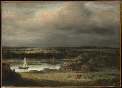 Wide River Landscape — Philips Koninck — praca Jakub Wieczorek, Lublin