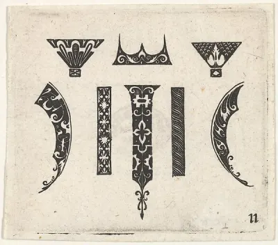 Blackwork Print with Eight Motifs — Claes Jansz. Visscher — praca Filip Nowak, Warszawa