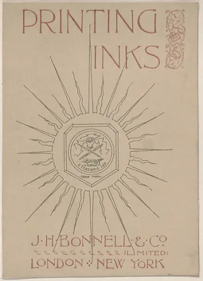 Trade Card for J. H. Bonnell & Co., Print Ink Seller — Anonymous, British, 19th century — praca Łukasz Wójcik, Bydgoszcz