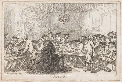 A Print Sale – A Night Auction — Thomas Rowlandson — praca Marta Zieliński, Wrocław