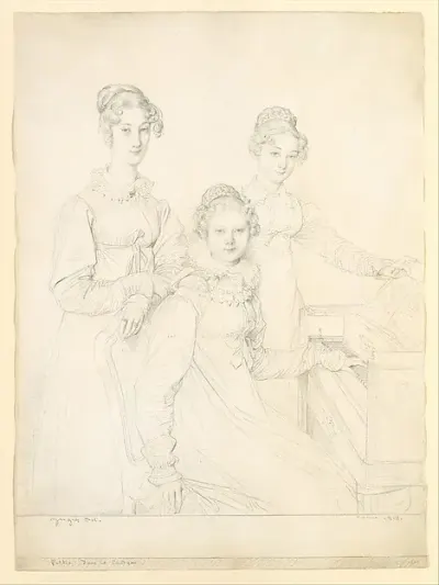 The Kaunitz Sisters (Leopoldine, Caroline, and Ferdinandine) — Jean Auguste Dominique Ingres — praca Marcin Sikora, Wrocław