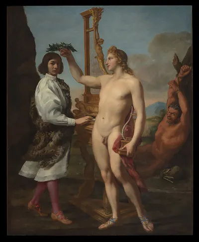 Marcantonio Pasqualini (1614–1691) Crowned by Apollo — Andrea Sacchi — praca Adam Grabowska, Kraków