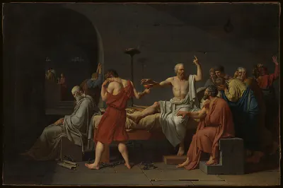 The Death of Socrates — Jacques Louis David — praca Anna Baran, Olsztyn