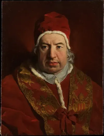 Pope Benedict XIV (Prospero Lambertini, 1675–1758) — Pierre Hubert Subleyras — praca Maria Zieliński, Wrocław