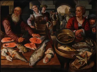 Fish Market — Joachim Beuckelaer — praca Ewa Jabłońska, Szczecin