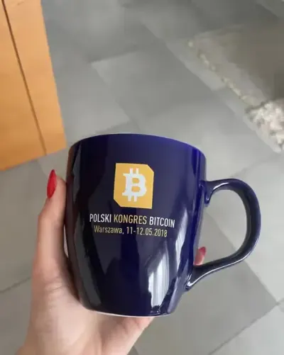 2 kubka botcoin duże — praca Mm, Warszawa