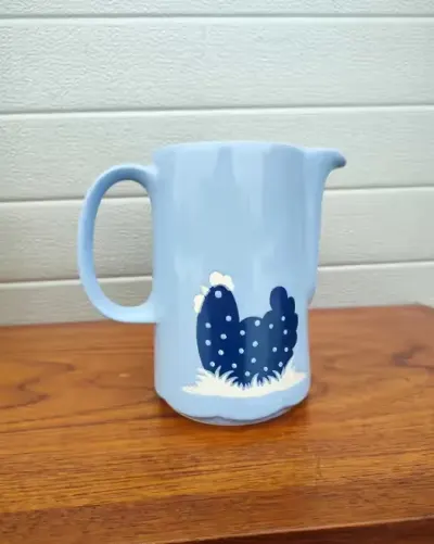Ceramiczny Dzbanek motyw kury  - Wachstersbach - vintage - design - W — praca skarbywyszukane, Łask