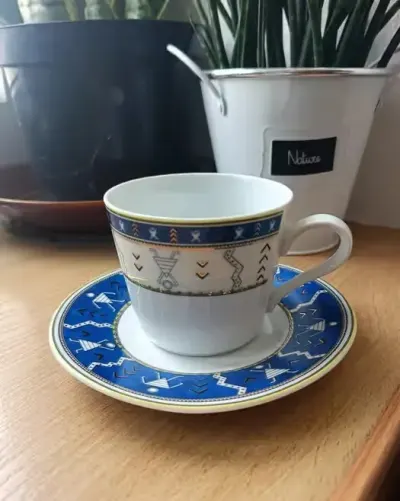 Duo, filiżanka plus talerzyk z porcelany Wawel, Wałbrzych — praca Ilona, Wałbrzych
