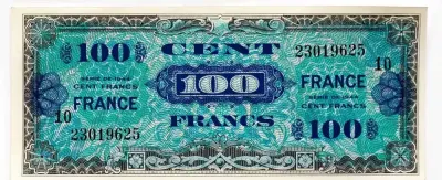 Francja 100 franków 1944 P.123 -UNC — praca BANKNOTES OF THE WORLD, Głogów