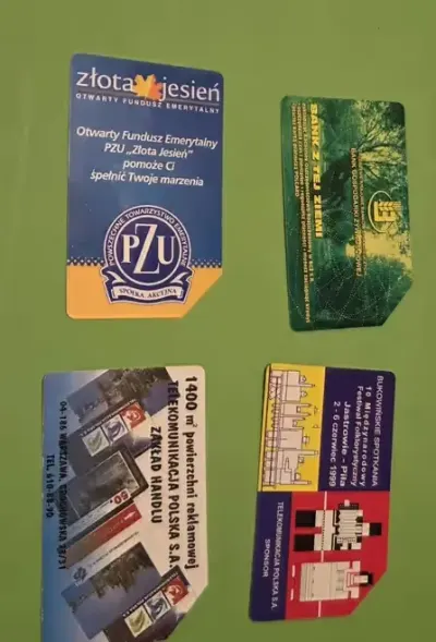 Karty telefoniczne 4 sztuki — praca Karol, Bydgoszcz
