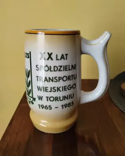 Kufel okolicznościowy unikat vintage — praca Tomasz, Grębocin