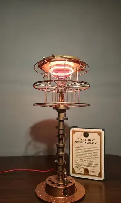 Lampa designerska EDISON – rękodzieło, stal i żeliwo — praca Grzegorz, Deszczno