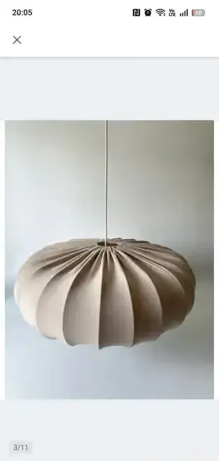 Lampa donut w stylu japandi, średnica 52cm — praca Beata, Wrocław