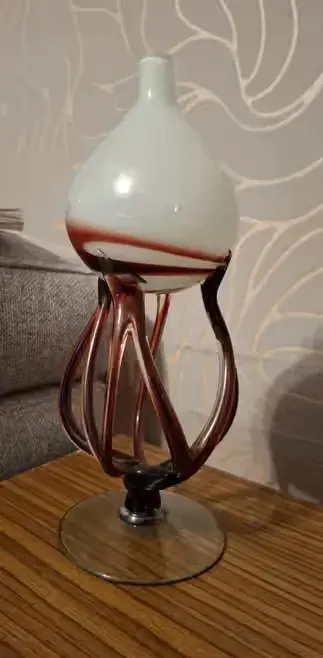 Lampa z huty szkła Krosno — praca Krzysztof, Iwiny