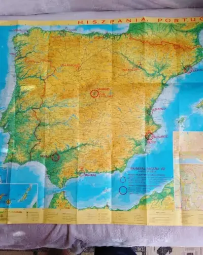 Mapa Espana 1982 — praca Konrad, Sieradz