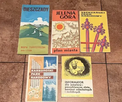 Mapy turystyczne zestaw dla kolekcjonera — praca Milena, Łódź