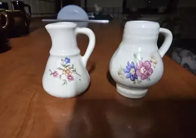 Mini wazoniki ceramiczne ręcznie malowane prl polecam 2 sztuki — praca Bike-Pro, Tomaszów Mazowiecki